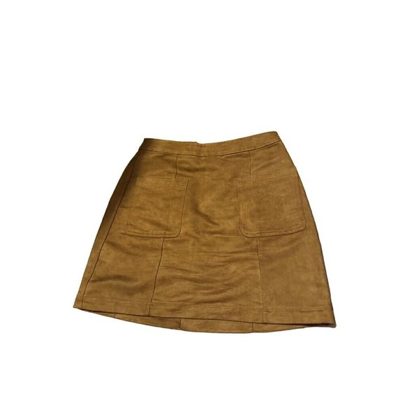 Old Navy Faux Suede Mini Skirt Brown Size 2 - Picture 2 of 4